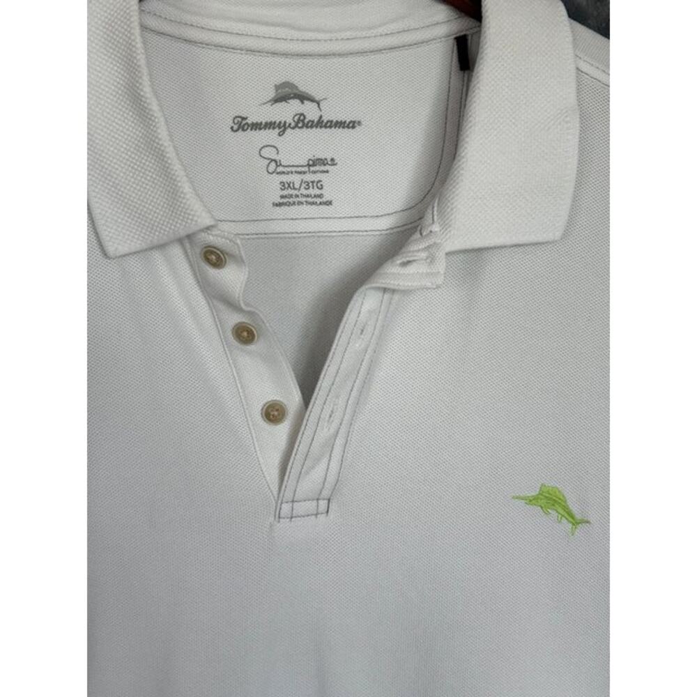 Tommy Bahama Supima Cotton White Polo Shirt XXXL Island Summer Resort Cruise